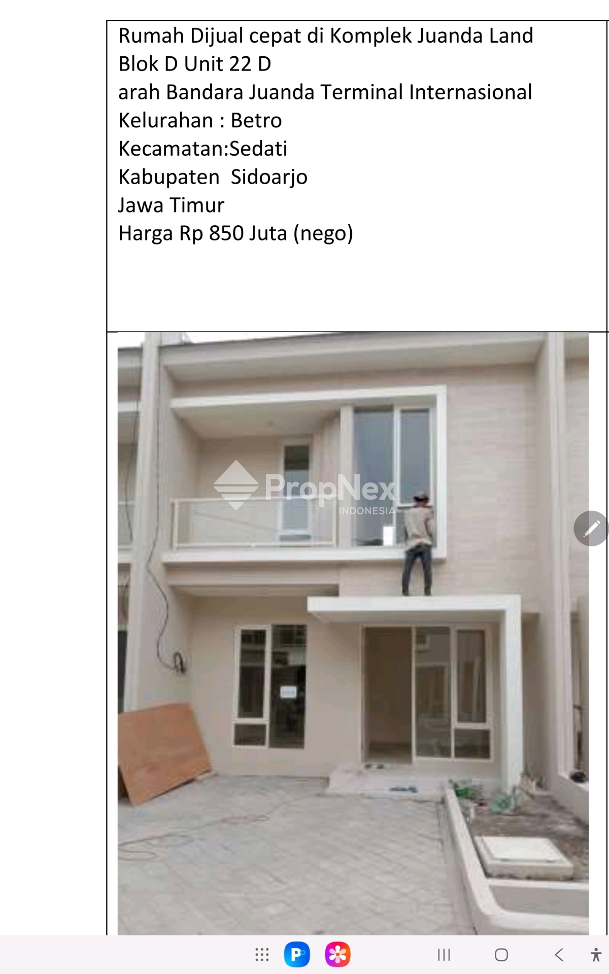 Rumah 2 Lantai Juanda Land Sidoarjo Bebas Banjir KPR — foto 3